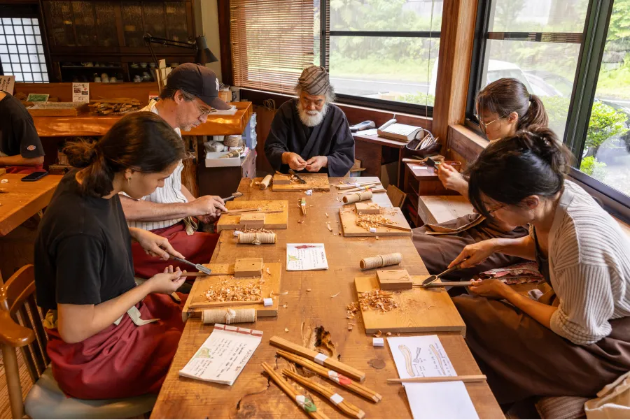 Yakusugi cedar, chopstick making experience, cedar house near airport